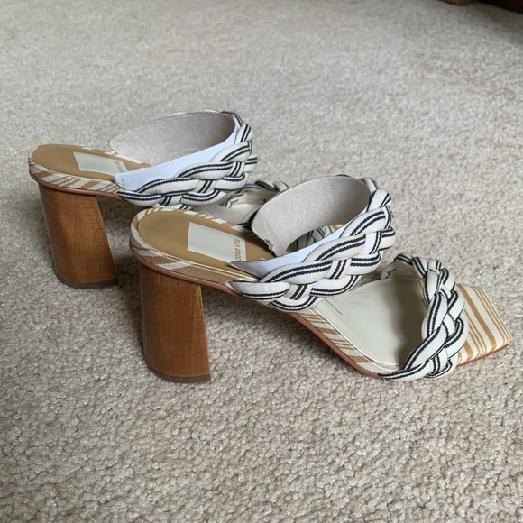 NIB Dolce Vita Paily Braided Black and White Sandal NEW IN BOX Size 6 - Picture 8 of 10